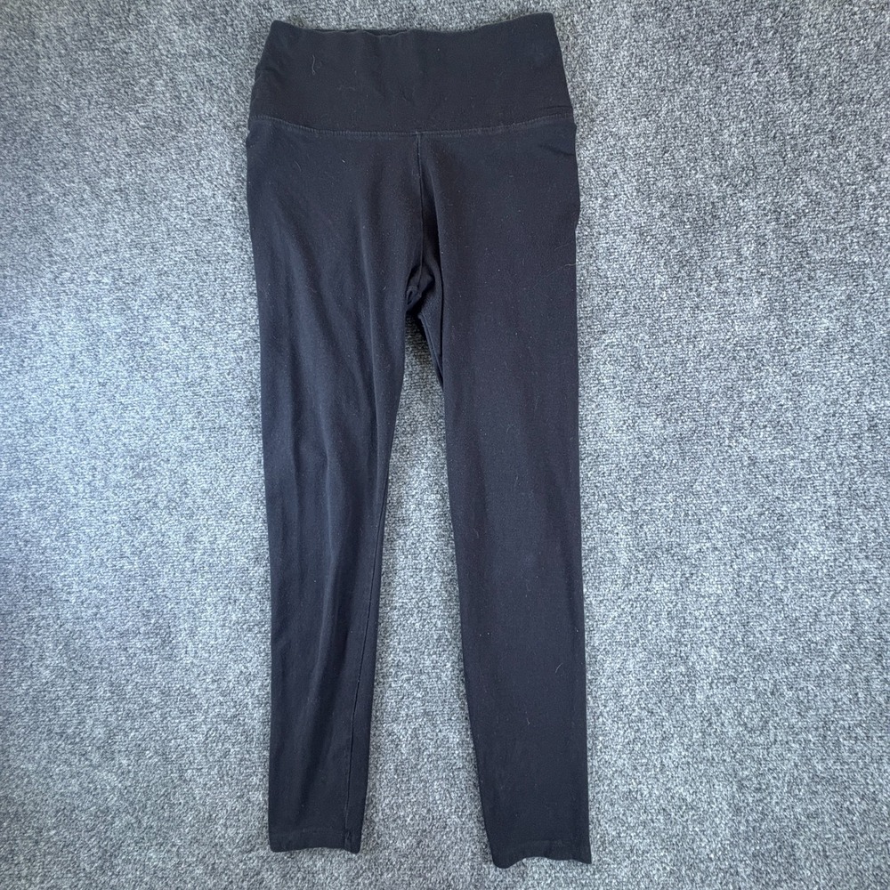 Simply Vera Vera Wang Leggings Womens 24x26 Black Cotton Stretch Yoga Activewear